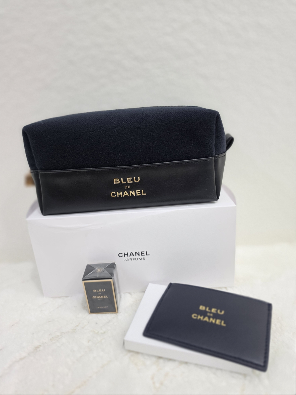 Bleu de Chanel Navy & Black Cosmetic Pouch